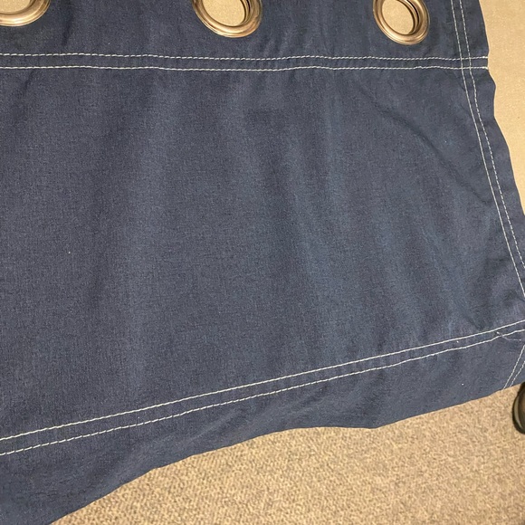 4 Blue Denim Look Valences  17”L x 32”W each with Grommets - Picture 4 of 5